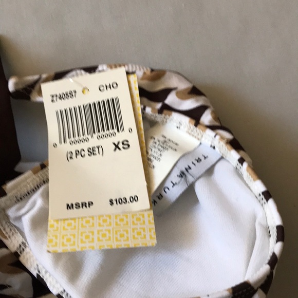 NWT Trina Turk 2-piece Bikini Top & Bottom XS B/W - Picture 4 of 4